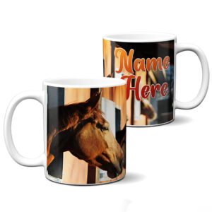 Personalised Girls Horse Mug Pony Stables KS15