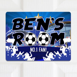 Personalised Huddersfield Football Kids Door Sign FDP28