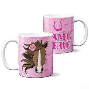 Personalised Girls Horse Mug Pink Pony KSP239
