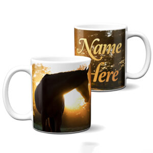 Personalised Girls Horse Mug Pony Silhouette KS14
