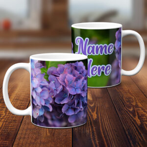 Personalised Ladies Floral Mug Hydrangea KSU29
