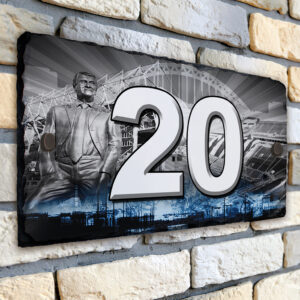 Personalised Newcastle Football House Number Slate AFS90