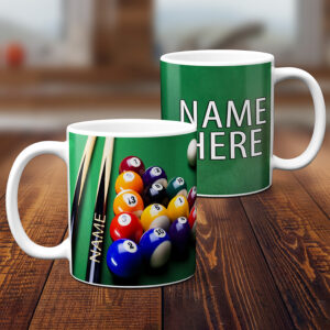 Personalised Pool Mug Pub Game Gift SH193