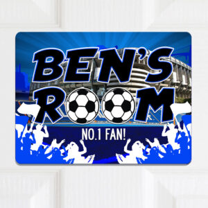 Personalised Real Madrid Football Kids Door Sign FDP49