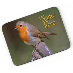 Personalised Robin Mouse Mat British Bird SH212