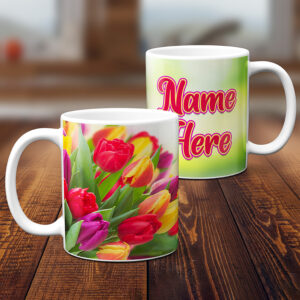 Personalised Ladies Flower Mug Tulips KSU30