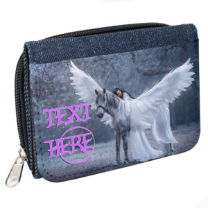 Personalised Unicorn Kids Denim Purse Fantasy KS175