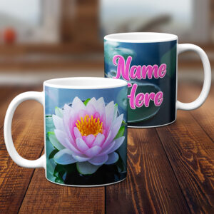 Personalised Ladies Flower Mug Water Lily KSU24