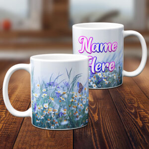 Personalised Ladies Floral Mug Flowers KSU23