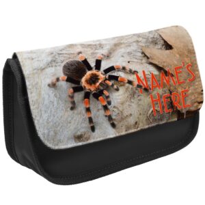 Personalised Spider Kids Black Pencil Case Tarantula Stationery Bag KS101