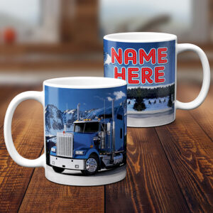 Personalised Lorry Mug Keniworth Truck KSU38