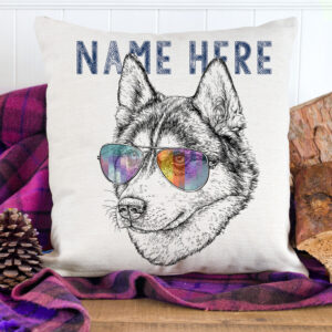 Personalised Husky Dog Cushion Cover HP05