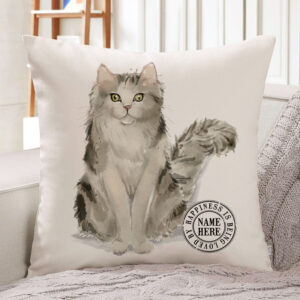 Personalised Ragamuffin Cat Cushion Cover KCC42