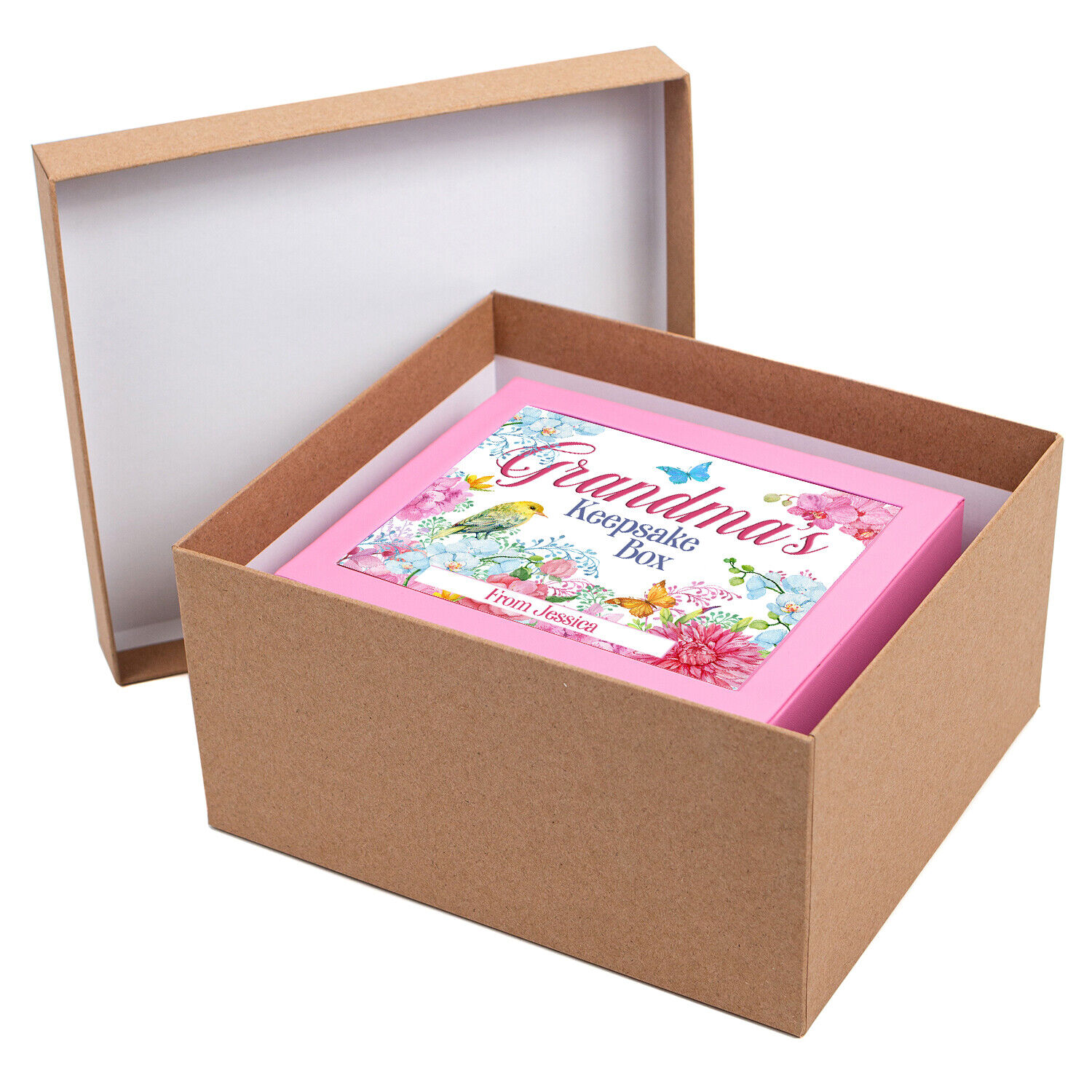 Personalised Womens Memory Box Floral Keepsake - Image 4