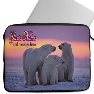 Personalised Polar Bear Tablet Sleeve Laptop iPad Case ST338