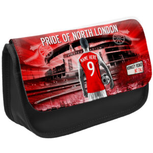 Personalised Arsenal Football Black Pencil Case AF07