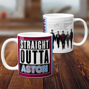 Personalised Aston Villa Football Straight Outta Mug SOM03
