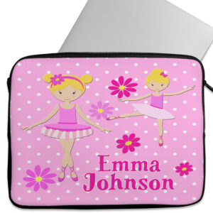 Personalised Ballerina Tablet Sleeve Laptop Girls iPad Case EC003