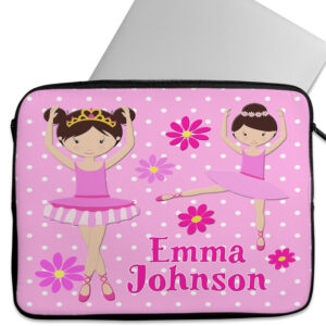 Personalised Ballerina Tablet Sleeve Laptop Girls iPad Case EC004