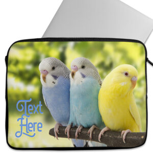 Personalised Budgie Tablet Sleeve Laptop iPad Case ST730