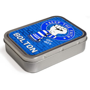 Personalised Bolton Football Keep The Faith Tobacco Tin KTF08