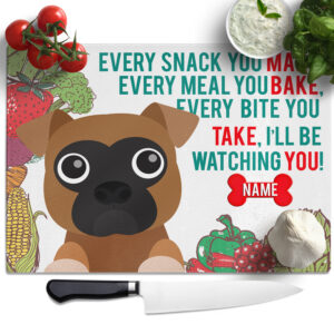 Personalised Boxer Chopping Board KCB09