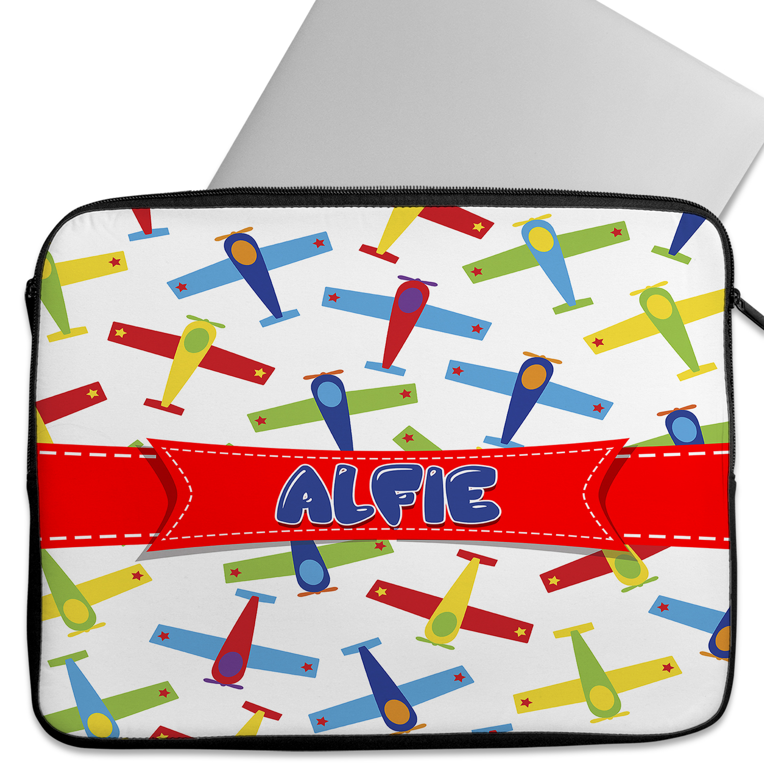 Personalised Airplane Tablet Sleeve Laptop Boys iPad Case FS10