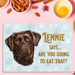 Personalised Brown Labrador Dog Chopping Board DCH12