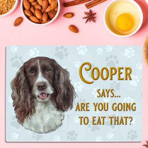 Personalised Brown Springer Spaniel Dog Chopping Board DCH14