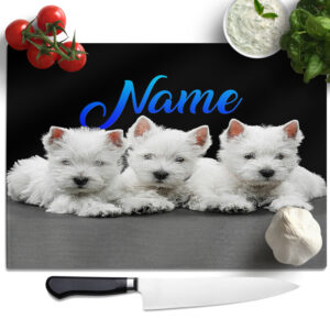 Personalised Westie Chopping Board ST071