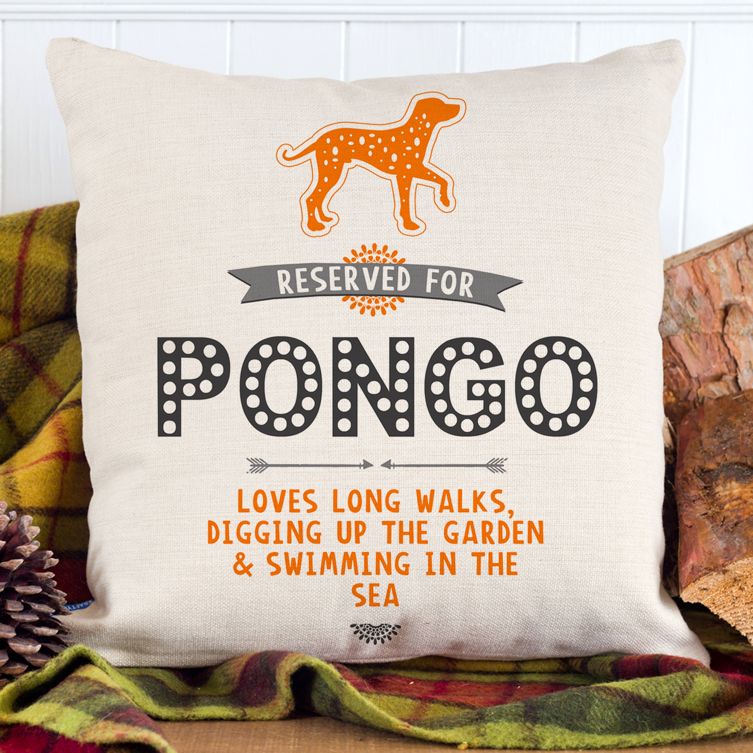 Personalised Dalamtian Cushion Cover Reserved For Dog RD22 - Image 7