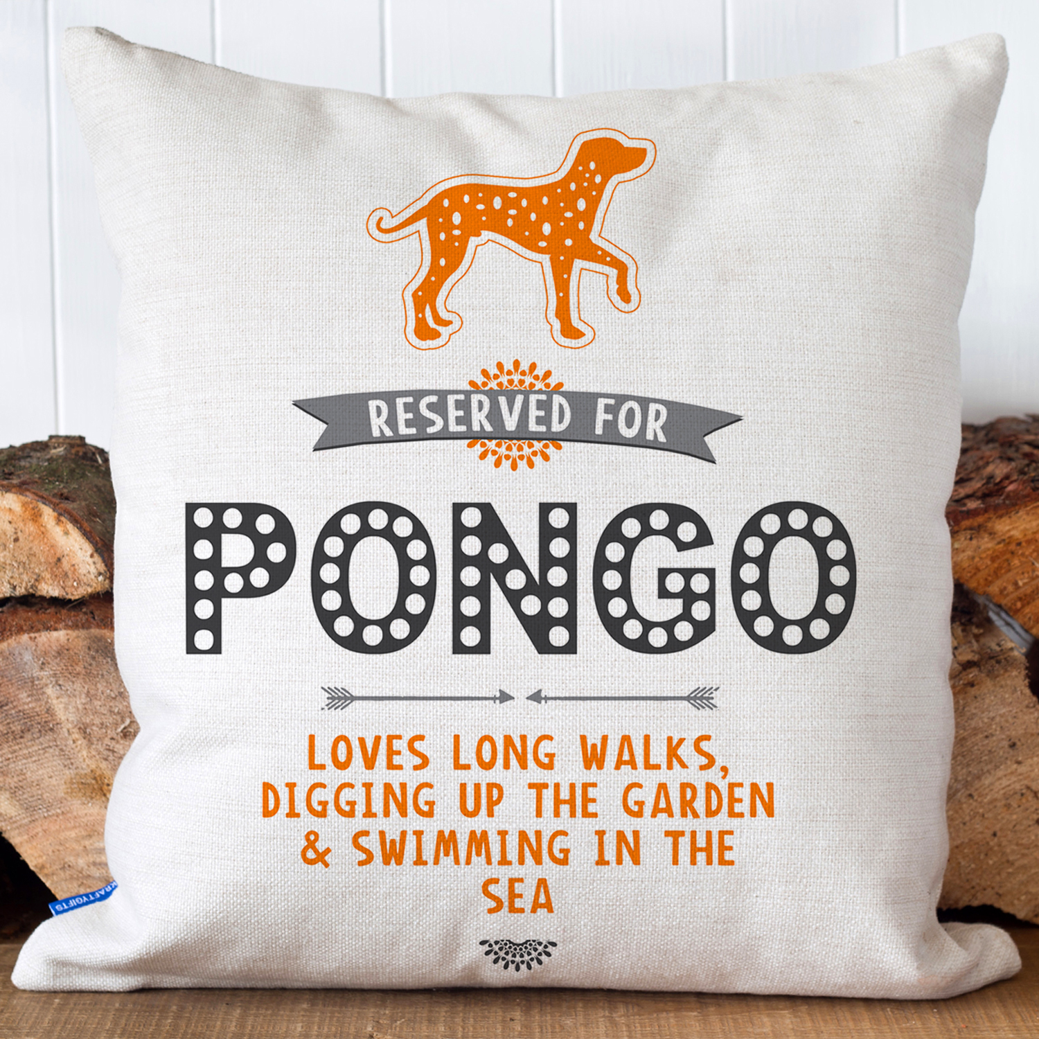 Personalised Dalamtian Cushion Cover Reserved For Dog RD22 - Image 3