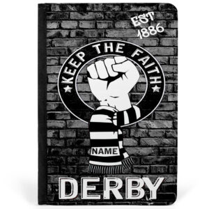 Personalised Derby County Football Keep The Faith Passport Case KTF20G