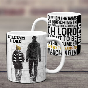 Personalised Derby County Football Father & Son Mug FSM18