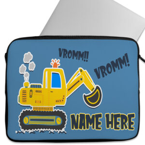 Personalised Digger Tablet Sleeve Laptop Boys iPad Case KSP247