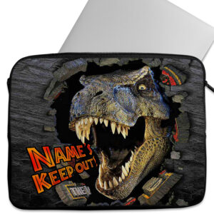 Personalised Dinosaur Tablet Sleeve Laptop Boys T Rex iPad Case JP01