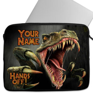 Personalised Dinosaur Tablet Sleeve Laptop Boys T Rex iPad Case JP02