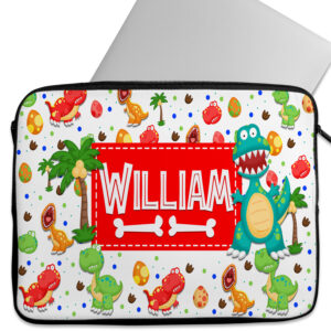 Personalised Cute Dinosaur Tablet Sleeve Laptop Boys iPad Case KSP112