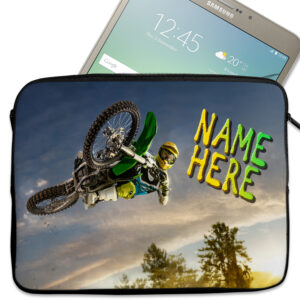 Personalised Motocross Tablet Sleeve Laptop Boys Dirt Bike iPad Case KSU17