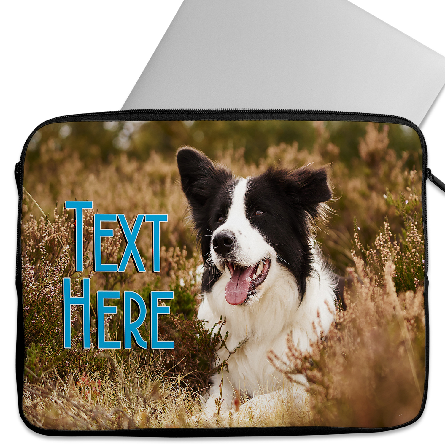 Personalised Border Collie Tablet Sleeve Laptop Dog iPad Case KS163