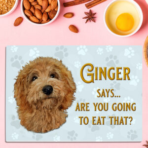 Personalised Ginger Doodle Dog Chopping Board DCH26