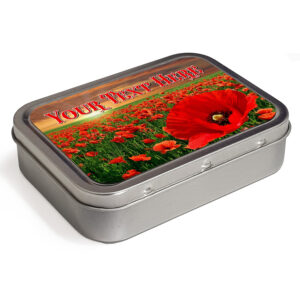 Personalised Poppy Tobacco Tin Lest We Forget SH194