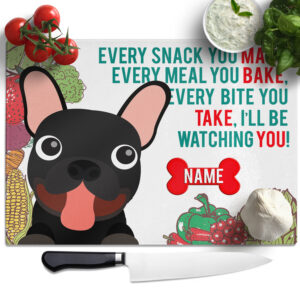 Personalised French Bulldog Chopping Board KCB24