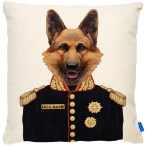 Personalised German Shepherd Cushion Cover Military Dog Portrait FDC22
