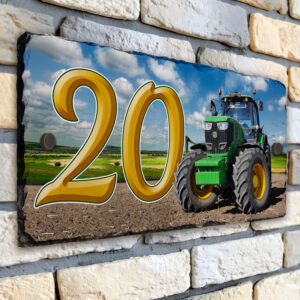 Personalised Tractor Farm House Number Slate SL74
