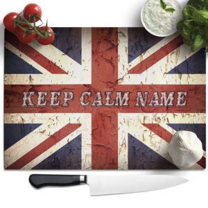 Personalised Union Jack Chopping Board ST404