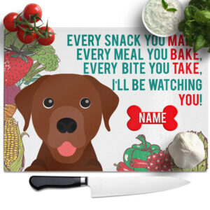 Personalised Labrador Chopping Board KCB34