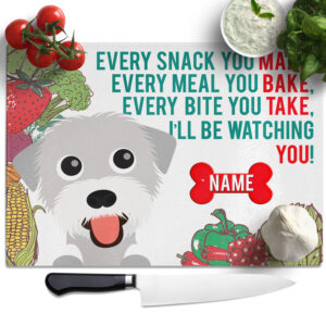 Personalised Lhasa Apso Chopping Board KCB35