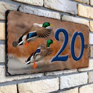 Personalised Mallard Duck House Number Slate SL42