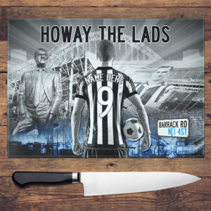 Personalised Newcastle Football Chopping Board AF90